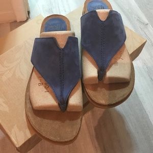 Royal Blue Suede slip-on sandal